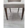 Premier Collection Turin Dark Oak Low Back Uph Chair - Pebble Grey Fabric (Single)- Grade A2 - Ref #0847