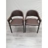 Signature Collection Camden Peppercorn Upholstered Arm Chair in an Old West Vintage Fabric (Pair) - Grade A2 - Ref #0862