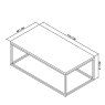 Premier Collection Renzo Zinc & Dark Grey Coffee Table - Grade A3 - Ref #0863