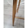 Gallery Collection Cezanne - Dark Grey Faux Leather Bar Stool with Gold Legs (Single) - Grade A2 - Ref #0829