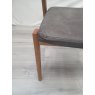 Signature Collection Camden Rustic Oak Upholstered Chair in a Dark Grey Fabric (Single) - Grade A2 - Ref #0803