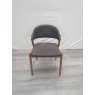 Signature Collection Camden Rustic Oak Upholstered Chair in a Dark Grey Fabric (Single) - Grade A2 - Ref #0803