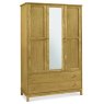 Gallery Collection Atlanta Oak Triple Wardrobe - Grade A2 - Ref #0873