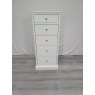 Premier Collection Ashby White 5 Drawer Tall Chest - Grade A3 - Ref #0890