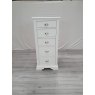 Premier Collection Hampstead White 5 Drawer Tall Chest - Grade A3 - Ref #0892