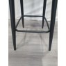 Gallery Collection Mondrian - Grey Velvet Fabric Bar Stool with Black Legs (Single) - Grade A3 - Ref #0902