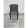 Gallery Collection Cezanne - Dark Grey Faux Leather Chair with Black Legs (Single) - Grade A3 - Ref #0909