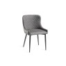 Gallery Collection Cezanne - Dark Grey Faux Leather Chair with Black Legs (Single) - Grade A3 - Ref #0909