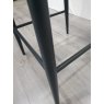 Gallery Collection Cezanne - Grey Velvet Fabric Bar Stool with Black Legs (Single) - Grade A3 - Ref #0916