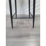 Gallery Collection Cezanne - Grey Velvet Fabric Bar Stool with Black Legs (Single) - Grade A3 - Ref #0916