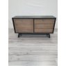 Signature Collection Camden Weathered Oak & Peppercorn Wide Sideboard - Grade A3 - Ref #0921