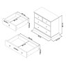 Premier Collection Ashby Soft Grey 2+2 Drawer Chest - Grade A2 - Ref #0938