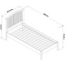 Premier Collection Ashby White Slatted Bedstead Single 90cm - Grade A2 - Ref #0950