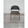 Signature Collection Camden Rustic Oak Upholstered Chair in a Dark Grey Fabric (Single) - Grade A3 - Ref #0962