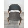 Signature Collection Camden Rustic Oak Upholstered Chair in a Dark Grey Fabric (Single) - Grade A3 - Ref #0962