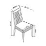 Premier Collection Bergen Oak Slat Back Chair - Grey Bonded Leather (Single) - Grade A2 - Ref #0969