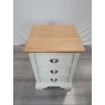 Premier Collection Hampstead Soft Grey & Pale Oak 3 Drawer Nightstand - Grade A2 - Ref #0972