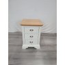 Premier Collection Hampstead Soft Grey & Pale Oak 3 Drawer Nightstand - Grade A2 - Ref #0972